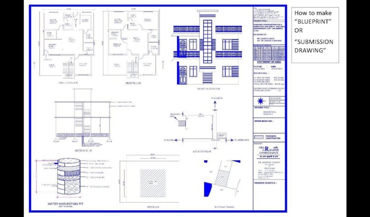 Modern Bungalow Construction house Government blueprint