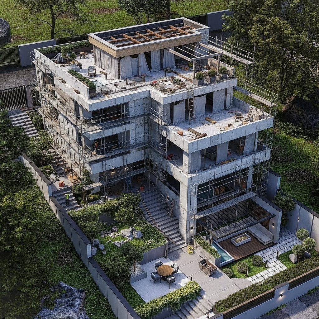 On Site construction Photo Site Visit Architect